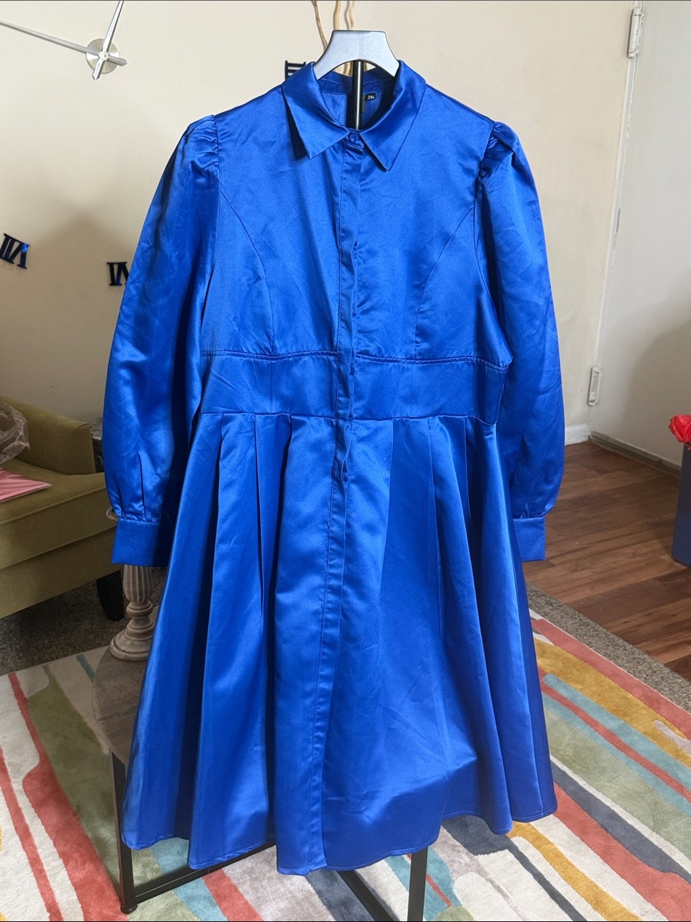 Satin Royal Blue Dress
